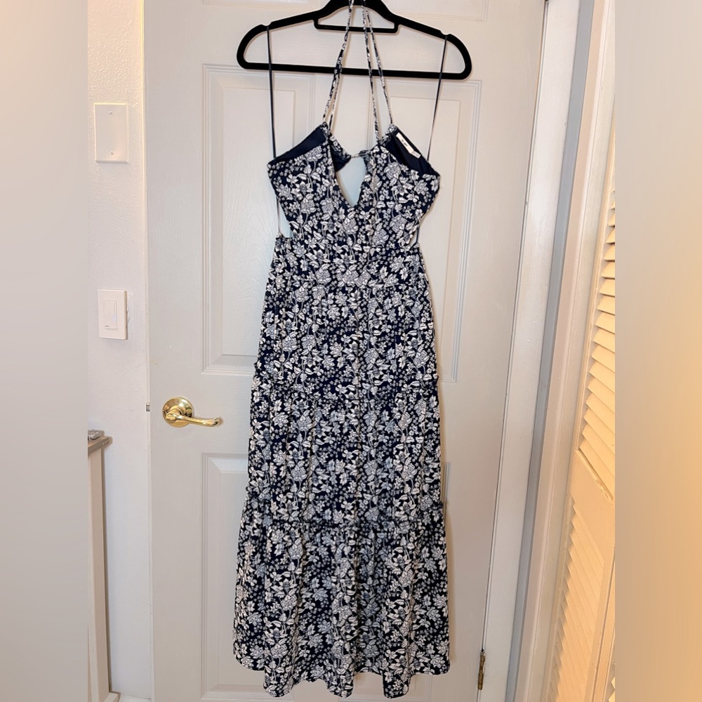 Cut out floral maxi dress
